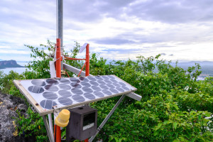 Solar cell in Thailand at the peak of a mountain