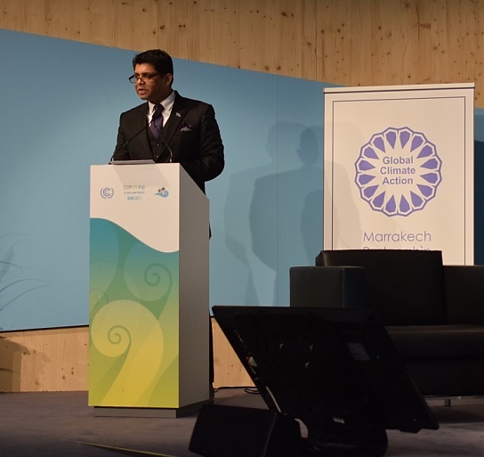 Fiji's finance minister at COP23