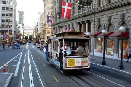 San Francisco exterior with streetcar