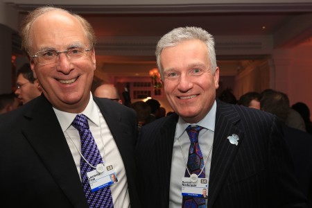 Larry Fink and the then-chairman of the New York Stock Exchange, courtesy the Financial Times