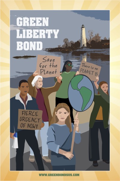 Green Liberty Bond poster