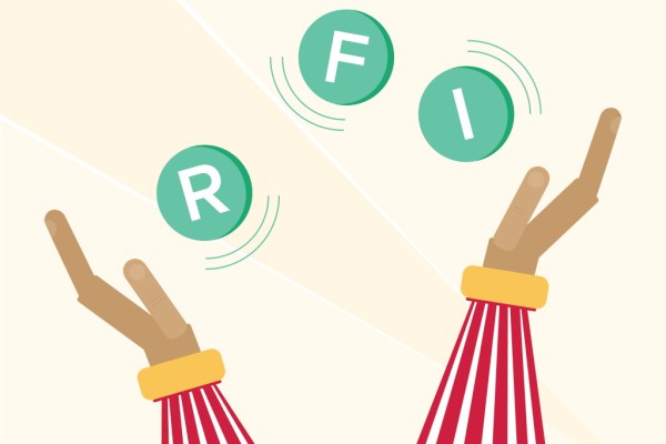 Juggler with three balls illustration
