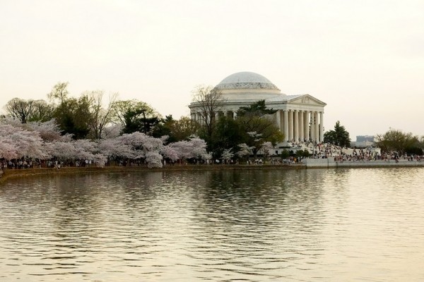 Washington, DC monument by the water