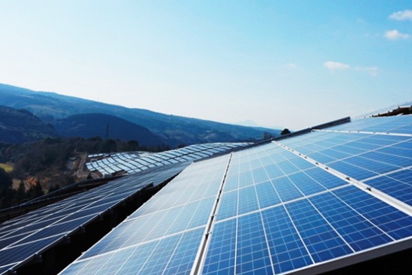 Solar Farm in Mountains