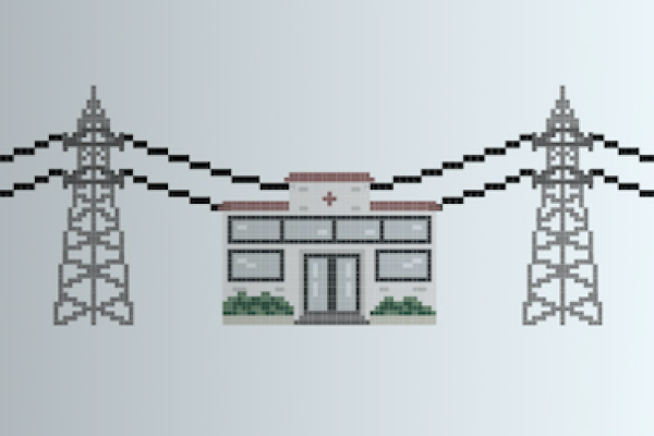 Hospital connected to community microgrid