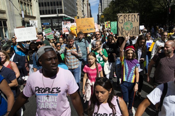Greta Thunberg at New York City climate strike